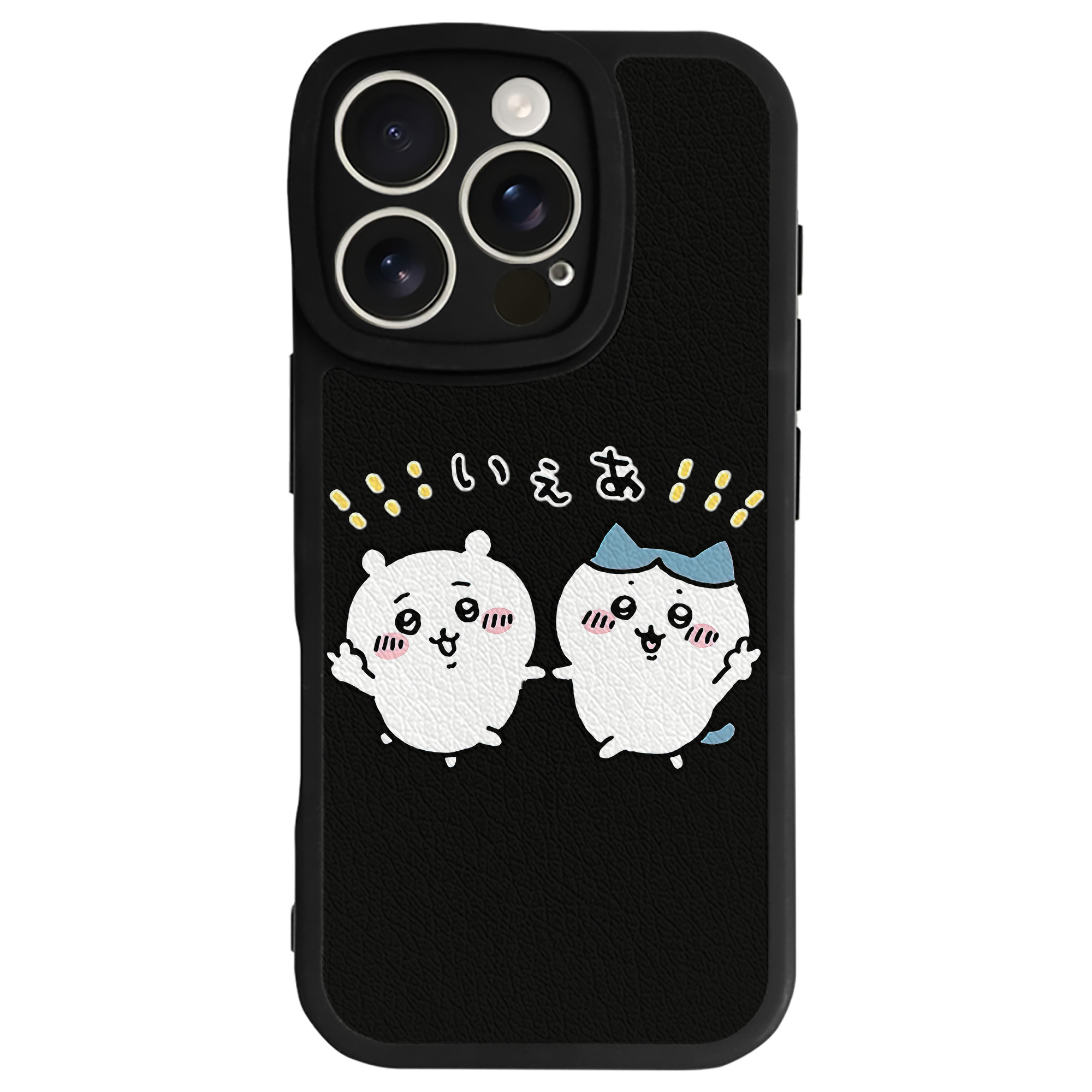 （画像用） ちいかわ ハチワレ Chii-kawa hachiware 【iPhone 16シリーズ対応】シリコンスマホケース（レザー調） 材質：シリコン